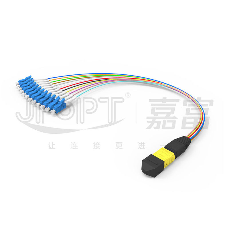 MTP-12 * Kern OS2 G657A1 G657A2 0.9mm des LC-Faser-Optikpullover-12 Furcations-Niederlassung