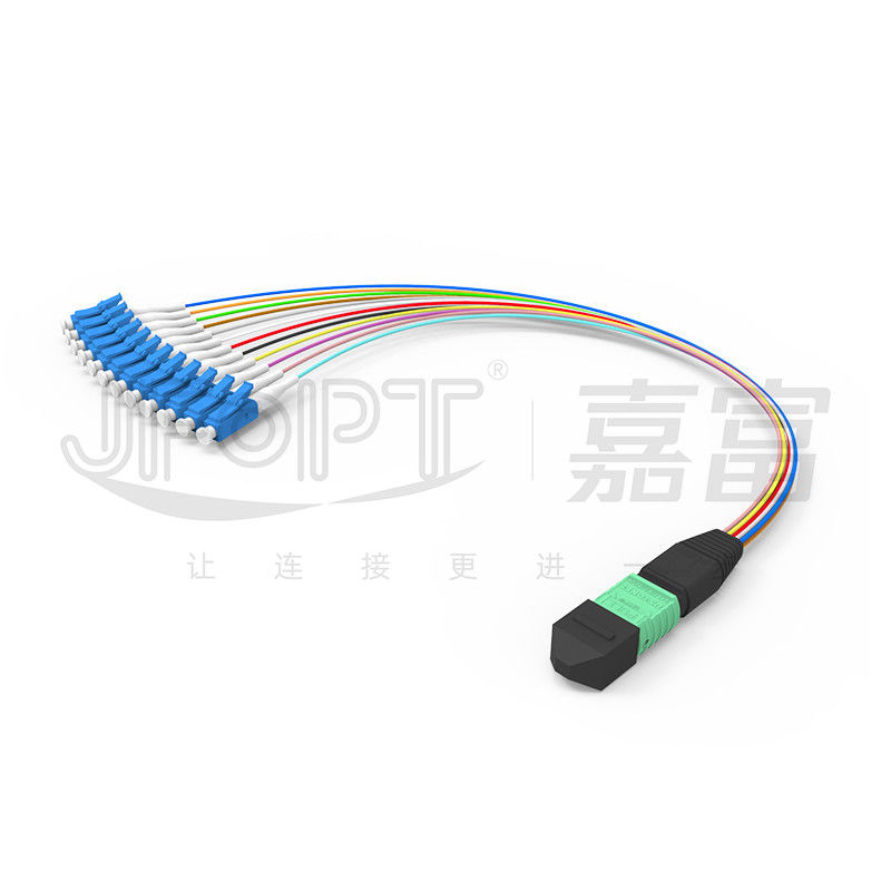 MTP-12 * Kern OS2 G657A1 G657A2 0.9mm des LC-Faser-Optikpullover-12 Furcations-Niederlassung