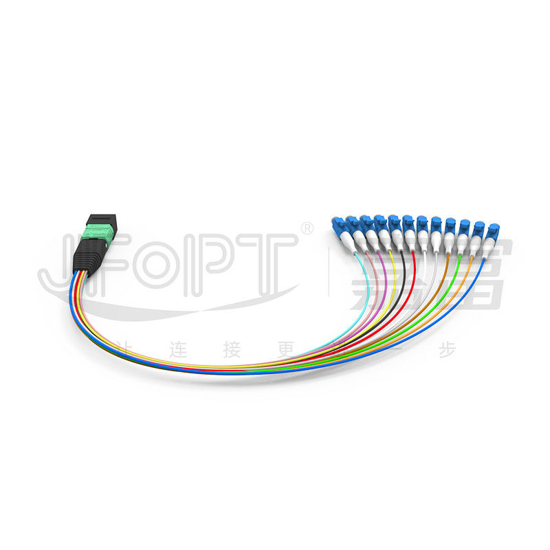 MTP-12 * Kern OS2 G657A1 G657A2 0.9mm des LC-Faser-Optikpullover-12 Furcations-Niederlassung