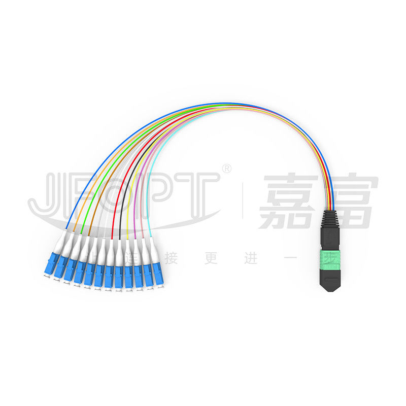 MTP-12 * Kern OS2 G657A1 G657A2 0.9mm des LC-Faser-Optikpullover-12 Furcations-Niederlassung