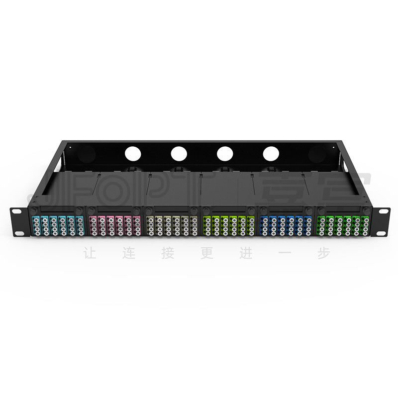 Standard-Schalttafel der Faser-1U Kerne 19 Zoll-144 mit Kassetten 6PCS MPO-LC 24F MPO