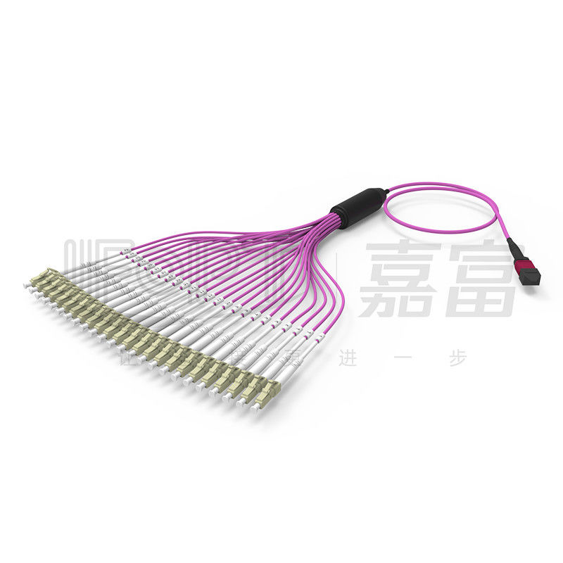 2.0mm LC Verbindungskabel MTP-LC 24 Niederlassungs-MTP entkernt 3.0mm Verbindungskabel Faser-OM4