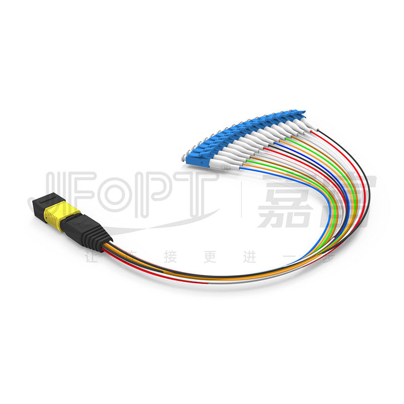Kern-Monomode- dämpfungsärmes G657A1/G657A2 MPO-LC Verbindungskabel-16 schreiben einen Modul-Kasten