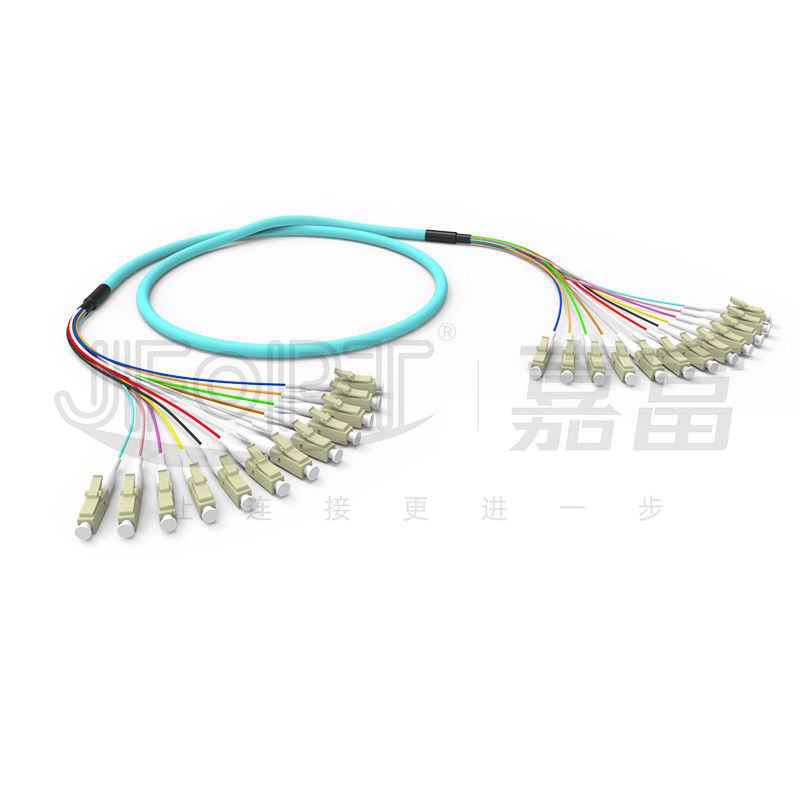 10 Gigabit Bandverzweigung Multimode Patch Cord 2-24 Kerne OM3/OM4 Aqua LSZH Verzweigung 2.0/3.0mm