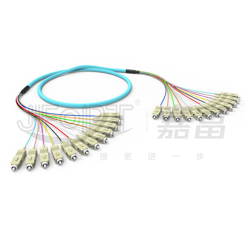 10 Gigabit Bandverzweigung Multimode Patch Cord 2-24 Kerne OM3/OM4 Aqua LSZH Verzweigung 2.0/3.0mm