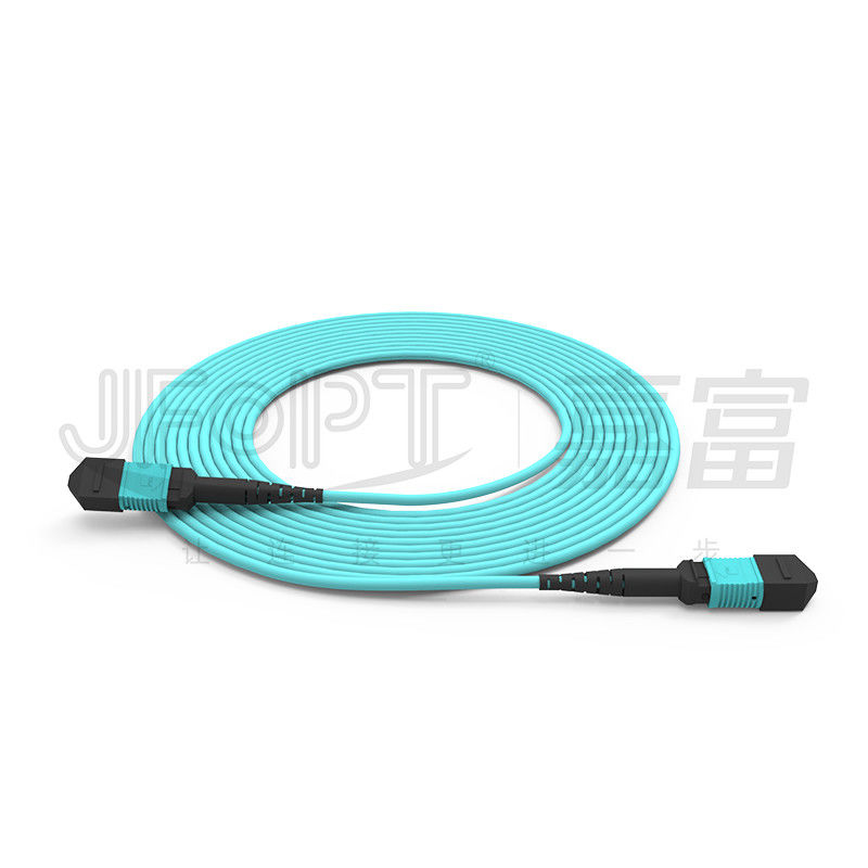 MPO-MPO Trunk Cable Aqua Round Boot Glasfaser Pigtail Patch Cord für vielseitige Netzwerklösungen